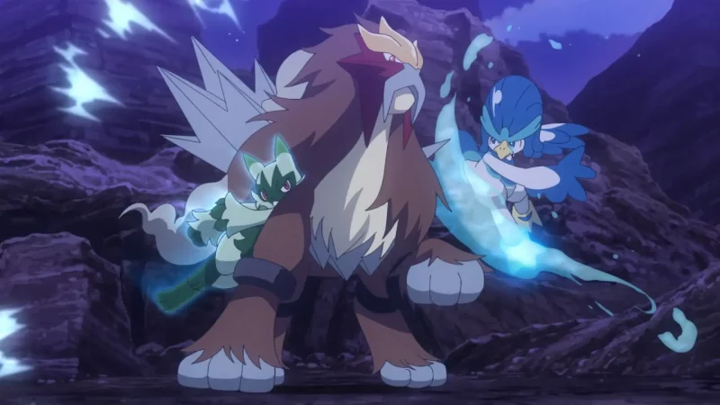 Capítulo 33: ¡El feroz grito de guerra de Entei! – En busca de Laqua Serie Pokemon
