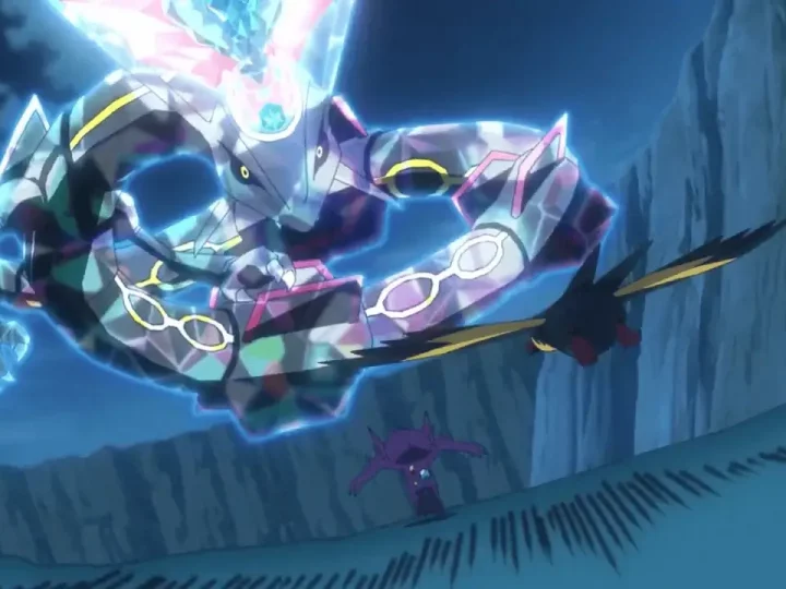 Capitulo 129 Serie Horizontes El Rayquaza Negro, momento del enfrentamiento